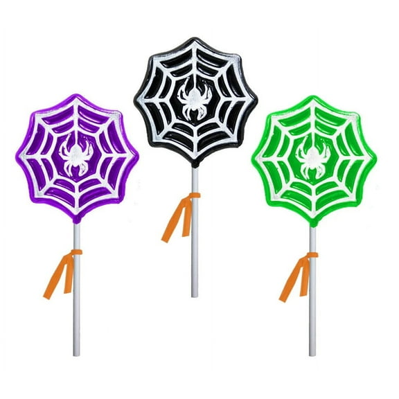 Melville Candy Halloween Frosted Spiderweb Lollipop, 3 Pops
