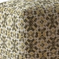 thumbnail image 3 of HomeRoots 518509 17 x 17 x 1 in. Beige Cotton Geometric Pouf Cover, 3 of 3