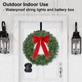 thumbnail image 5 of StarQualityBargain 24 Inch Battery Operated Christmas Wreath with Warm White LEDs, Easy to Fluff Artificial Fir for Front Door, 5 of 8