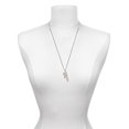 thumbnail image 3 of Delight Jewelry Goldtone Crystal Initial - Y - Silvertone Courage Strength Wisdom Honesty Bar Charm Necklace, 23", 3 of 4