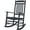 1 Pack, Gray W/O Table, variant on Kozyard Patio Rockers High Back Slat Rocking Chair, Solid Wood Outdoor Rocking Chair Set of 2, Black