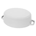 thumbnail image 6 of Staub Cast Iron 6.25-qt Shallow Oval Dutch Oven - White, 6 of 7