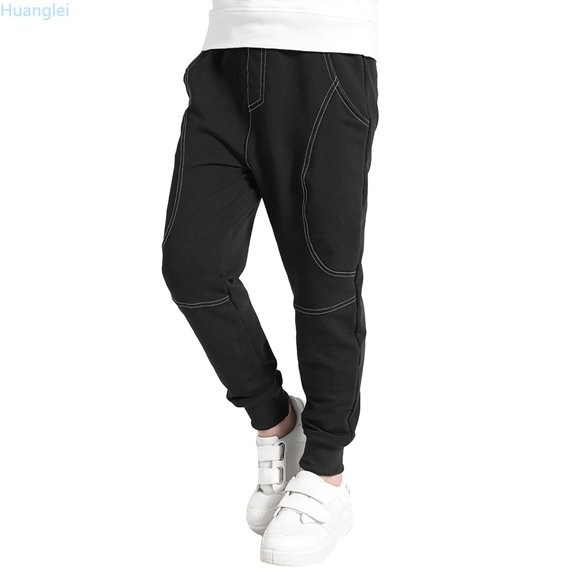 Huanglei Toddler Boys Girls Active Jogger Sweatpants Kids Casual Athletic Pocket Pull On Pants Boys Joggers Pants