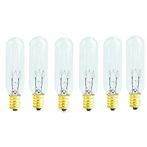 Pack Of 6 Bulbs 15 Watt T6 Tubular 15t6 Light Bulb For Himalayan Pack Of 6 Bulbs 15 Watt T6 Tubular 15t6 Light Bulb For Himalayan Salt Lamps Fits E12 Socket Candelabra Base Com