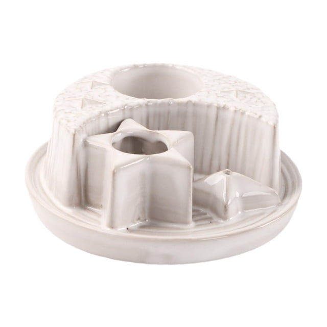 Soporte para Palo Santo, soporte para salvia, quemador de salvia multifuncional, portavelas para armario, sala de estar, sala de yoga, escritorio, decoración del hogar. Blanco