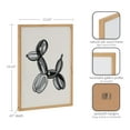 thumbnail image 6 of Kate and Laurel Black Bubble Balloon Dog Animal Framed Wall Art by The Creative Bunch Studio, 12x16 Natural, Modern Balloon Animal Art for Wall, 6 of 7
