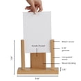 thumbnail image 2 of M&T Displays Classic Desktop Menu Holder with Acrylic U Type Pocket, Portrait Table Top Sign Holder, Ad Frame for Restaurant, Store, Wedding, Party, Event (2 Pack) (Natural Wood, 5.5x8.5), 2 of 6
