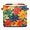 Multicolor 3, variant on CURLYOOT 13 x 13 Inch Cube Storage Bin, Coral Ocean Theme Nautical Seashell Orange Fabric Storage Cube Baskets, Closet Shelves Foldable Bins with Leather Handles for Home Organizer