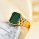 thumbnail image 2 of Anillo de acero inoxidable con forma de fritillaria cuadrada irregular de estilo europeo y americano, cadena de reloj vintage, anillo de acero de titanio 304, 2 of 5