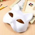 thumbnail image 4 of DIY Face,Halloween Fox Camouflage White Paper Blank Camouflage DIY Animal Unpainted Craft Camouflage for Cosplay Masquerade Parties Costume Accessory for Mardi Gras,Masquerade,Halloween Party, 4 of 6