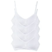 Kalon 4 Pack Women's Demi Wireless Padded Bralette Hook and Eye Bra Back