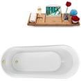 thumbnail image 3 of 61" Streamline N-1520-61FSWH-FM Freestanding Tub and Tray With Internal Drain, 3 of 7
