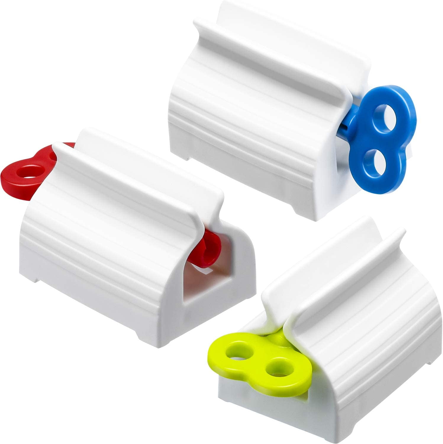 6 Plastic Ez Tube Squeezer Toothpaste Dispenser Holder Rolling Bathroom Extract 
