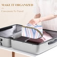 thumbnail image 3 of FORMRS Makeup Bag Travel Cosmetic Organizer for Women Fold Flat Zipper Pouch with Handle, Abstract Pink, 3 of 8
