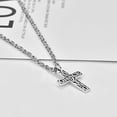 thumbnail image 3 of TANGPOET Cross Necklace S925 Unisex AMAZING-GRACE Antiqued Sterling Silver, 3 of 5