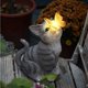 thumbnail image 4 of Decoración de jardín, gato, decoración de jardín, decoración de mariposas, luces solares para balcón al aire libre, decoración de jardín, paisajismo, lindo gato, adornos de mariposa, luces solares de TUNC Sencillez, 4 of 5