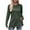 Army Green, variant on DeHolifer Sweater for Women Crewneck Button Long Sleeve Solid Color Split Ribbed Knit Sweater Fall Fashion Blouse Black 2XL