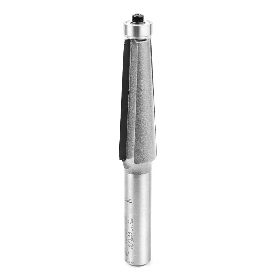 Amana Tool 47144 Carbide Tipped Patternmakers 3 Deg x 3/4 D x 2-1/8 CH x 1/2 Inch SHK Router Bit