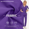 thumbnail image 3 of VIAOLI Women's Scrub Set - V-Neck Top & Elastic Waist Jogger Pants for Medical Nursing Uniform  with Multiple Pockets, S-XXL, 3 of 6