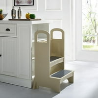 Kids Step To It Stool, Kids Kicthen Step Stool by Naomi Home-Finish:Natural