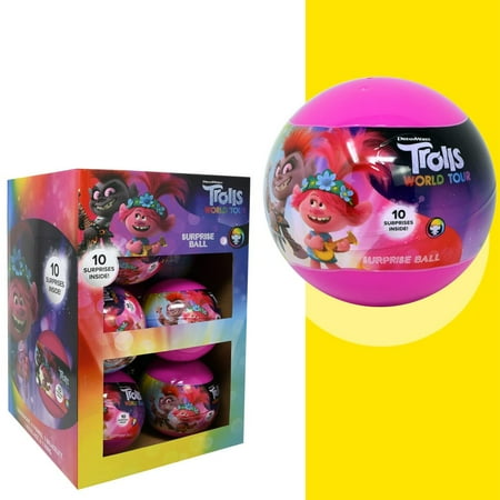 1 pc Trolls Metallic Sphere- (6pcs terries, 1pc necklace, 1pc ring, 1pc vinyl bracelet, 1pc scrunchie)- ship 1 pc randomly