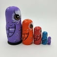 thumbnail image 4 of Muñecas rusas de madera,Muñecas rusas que anidan,Muñecas Babushka Madera,Muñecas Matrioskas 5 Piezas,Muñecas rusas apilables,Juguete de muñecas de madera, 4 of 9