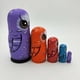 thumbnail image 4 of Muñecas rusas de madera,Muñecas rusas que anidan,Muñecas Babushka Madera,Muñecas Matrioskas 5 Piezas,Muñecas rusas apilables,Juguete de muñecas de madera, 4 of 9