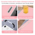 thumbnail image 4 of Laptop Bed Desk with Cup Holder (Pink)- Foldable Portable Lap Table w/Tablet Slot & Handle, 4 of 9