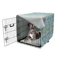 thumbnail image 5 of Alphabet Dog Crate Cover, Continuous Funny Pattern of Animals and Trees with Letters, Easy to Use Pet Kennel Cover Small Dogs Puppies Kittens, 7 Sizes, Pale Sky Blue Multicolor, by Ambesonne, 5 of 6