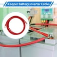 thumbnail image 7 of 1 Pcs Battery Inverter Cable 10 AWG Gauge 8FT 3/8" Lug Battery Cable Universal for Car Vehicle Boat RV Solar Tinned Copper Red, 7 of 7