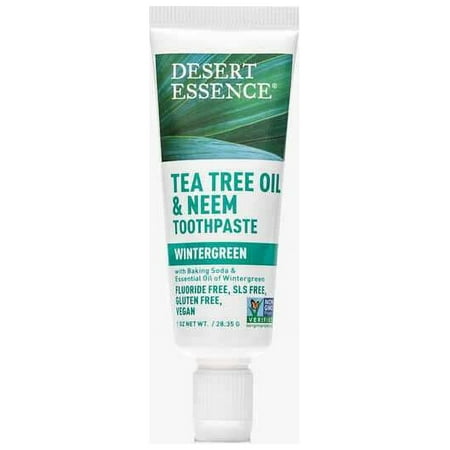 Tea Tree Oil Toothpaste & Neem - Wintergreen Desert Essence 1oz Paste