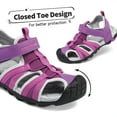 thumbnail image 6 of Dream Pairs Kids Boys Girls Athletic Sandals Toddler Summer Beach Slippers Flip Shoes 170813-K PURPLE/FUCHSIA/LIGHT/GREY Size 10, 6 of 6