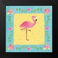 thumbnail image 2 of Zaman, Farida 12x12 Black Modern Framed Museum Art Print Titled - Flamingo Dance I Sq Border, 2 of 5