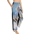 thumbnail image 2 of Uemuo Running White Horses Pattern Women's Wide Leg Palazzo Lounge Pants with Pockets Light Weight Loose Comfy Casual Pajama Pants-XX-Large, 2 of 9