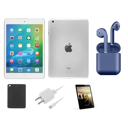 UPC: 0685642749670 | Restored | Apple iPad Mini 2 | 7.9-inch | 16GB Silver | Wi-Fi Only | Bundle: Case  Pre-Installed Tempered Glass  Rapid Charger  Bluetooth/Wireless Airbuds By Certified 2 Day Express