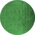 thumbnail image 1 of Ahgly Company Machine Washable Indoor Round Persian Emerald Green Bohemian Area Rugs, 3' Round, 1 of 4