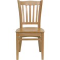 thumbnail image 3 of HERCULES Series Vertical Slat Back Natural Wood Restaurant Chair, 3 of 9