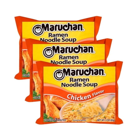 Maruchan Ramen Noodle Soup Chicken Flavor, 3.01 oz Shelf Stable Package,(3PACK)