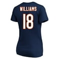 thumbnail image 3 of Women's Caleb Williams Navy Chicago Bears Plus Size Fair Catch Name & Number Scoop Neck T-Shirt, 3 of 3