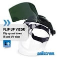 thumbnail image 5 of Sellstrom Face Shield - DP4 Series - 9" x 12.125" x 0.060" Window - Clear AF with Shade 8 IR Flip Visor - Ratcheting Headgear, 5 of 7