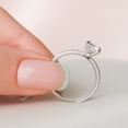 thumbnail image 3 of Silvago Jewelry Brilliant 1.46 Ct Round Cut Diamond Ring - 14K White Gold Plated Ring - Full Eternity Band Solitaire Diamond Rings for Women's - Solitaire with Accent Diamond Rings for Women's, 3 of 10