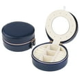 thumbnail image 2 of Unique Bargains Travel Jewelry Box with Mirror Portable Jewelry Organizer for Women Blue, 2 of 8