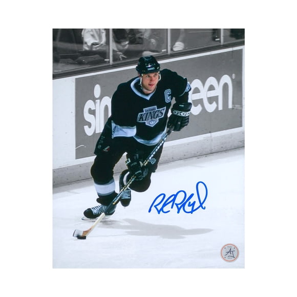 Rob Blake Photo 8x10 Légende des Los Angeles Kings Signée