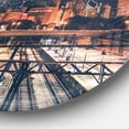 thumbnail image 3 of Designart 'Dark Chicago Skyline and Railroad' Ultra Glossy Cityscape Circle Wall Art, 3 of 5
