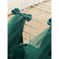 thumbnail image 7 of Toddler Puffy Tutu Dress, Baby Girls Tulle Sleeveless Princess Party Dresses, Christmas Mesh Bow Ruffle Party Wedding Pageant Gown Green 6 Months-12 Months, 7 of 7