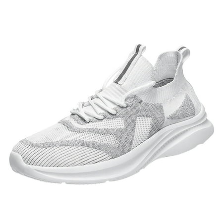 XDDST Mens Slip On Shoes Men s Shoes Large Size Fashion Casual Mesh Breathable Lace Up Casual Shoes Running Shoes