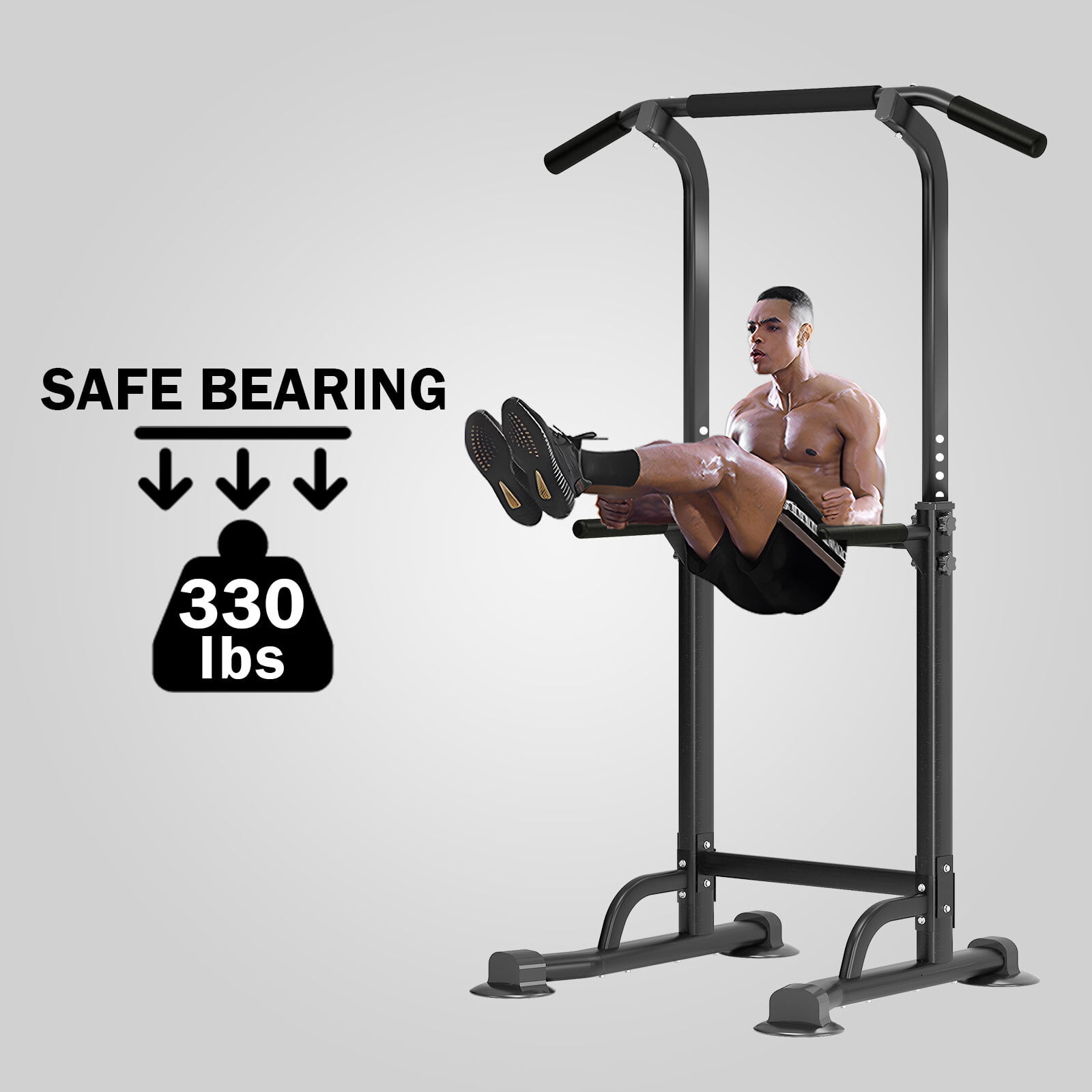 Fitness Equipment Pull-up Bars Free Standing Stand Dip Station Pow