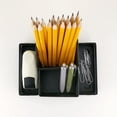 thumbnail image 4 of Desk Organizer, Metal Pencil Holder, Desk Shelf with Mesh Note Holder, 204 x 104 x 97 mm, Multifunctional Desk Organizer, Office Storage Accessory Black, 4 of 4