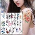 thumbnail image 3 of 20PCS Arm Tattoo Sticker Fashion Fake Flower Butterfly Tattoo Body Art Tattoo, 3 of 10