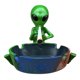 thumbnail image 4 of Cenicero con forma de estatua, contenedor de cenizas, decoración de mesa, artesanía creativa para oficina, escultura coleccionable para escritorio, Verde, 4 of 10